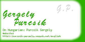 gergely purcsik business card